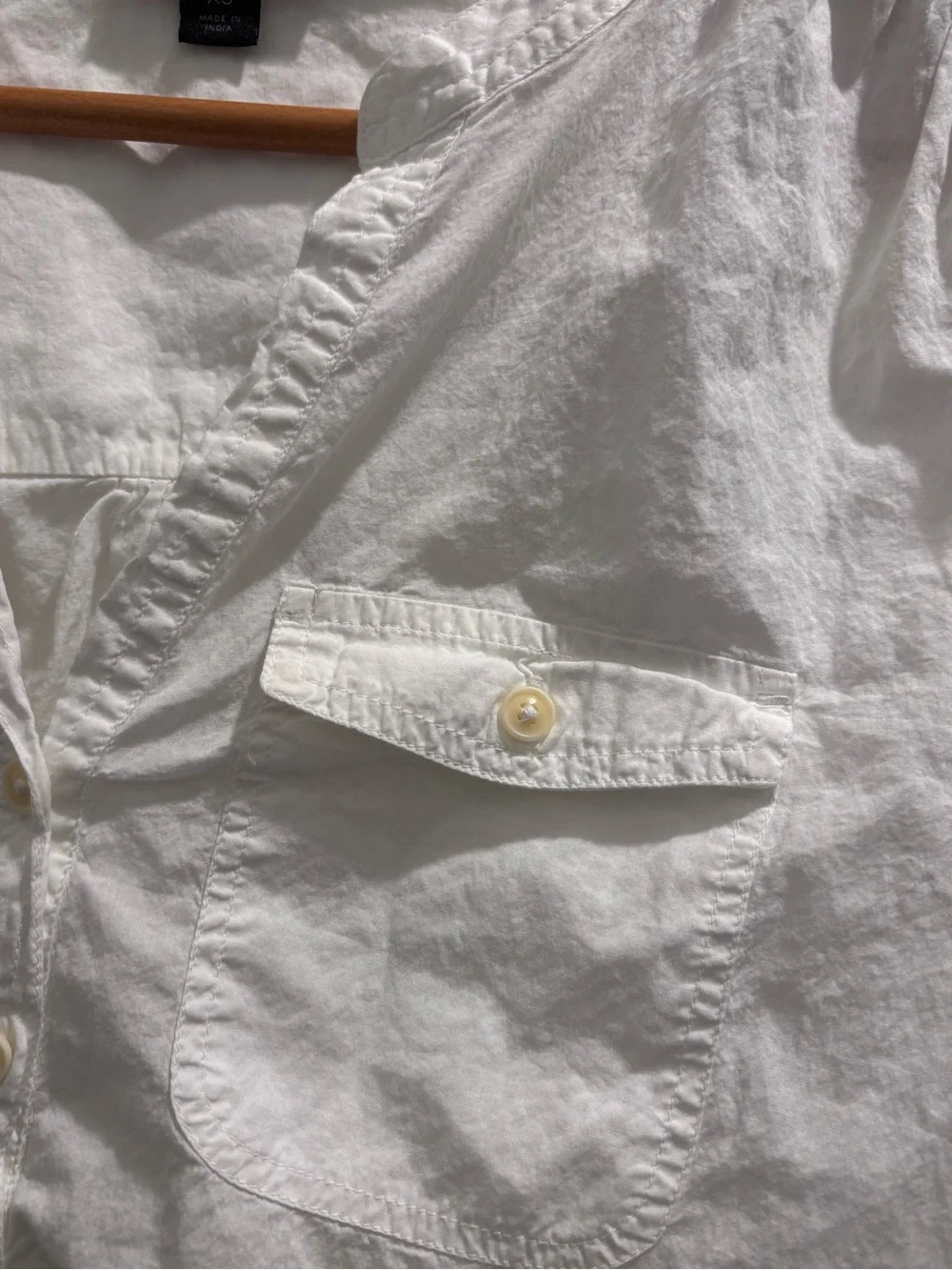 J. Crew White Long-Sleeve Button Down Shirt